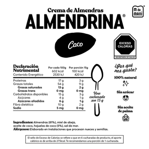 Crema Almendrina de Coco 200g